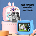 Appareil Photo Instantané Enfant, Cadeau Filles/Garçons, Appareil Photo Numérique Jouet Enfant, Cadeaux Enfant de 3 à 12 Ans,bleu,Rose 