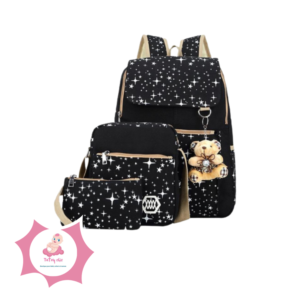 Sac 3 pièces  (Noir)