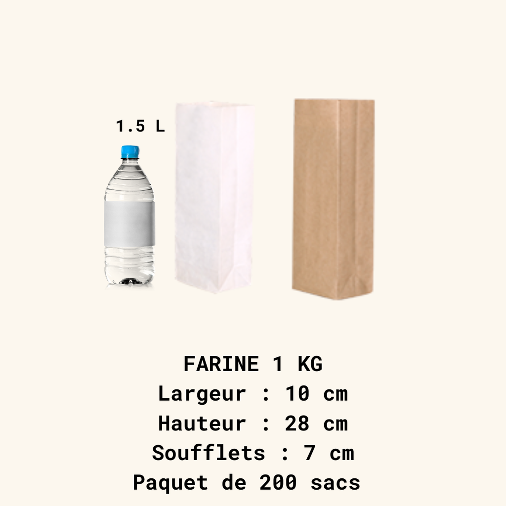 
La gamme de sacs sans poignées (FARINE 1 KG)