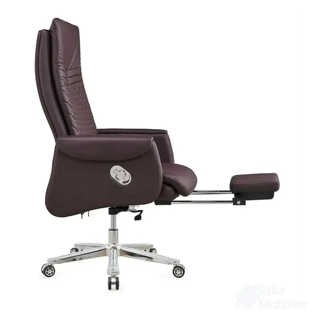 Chaise président pivotante, extra confort, dossier haut – v2 (Rouge)