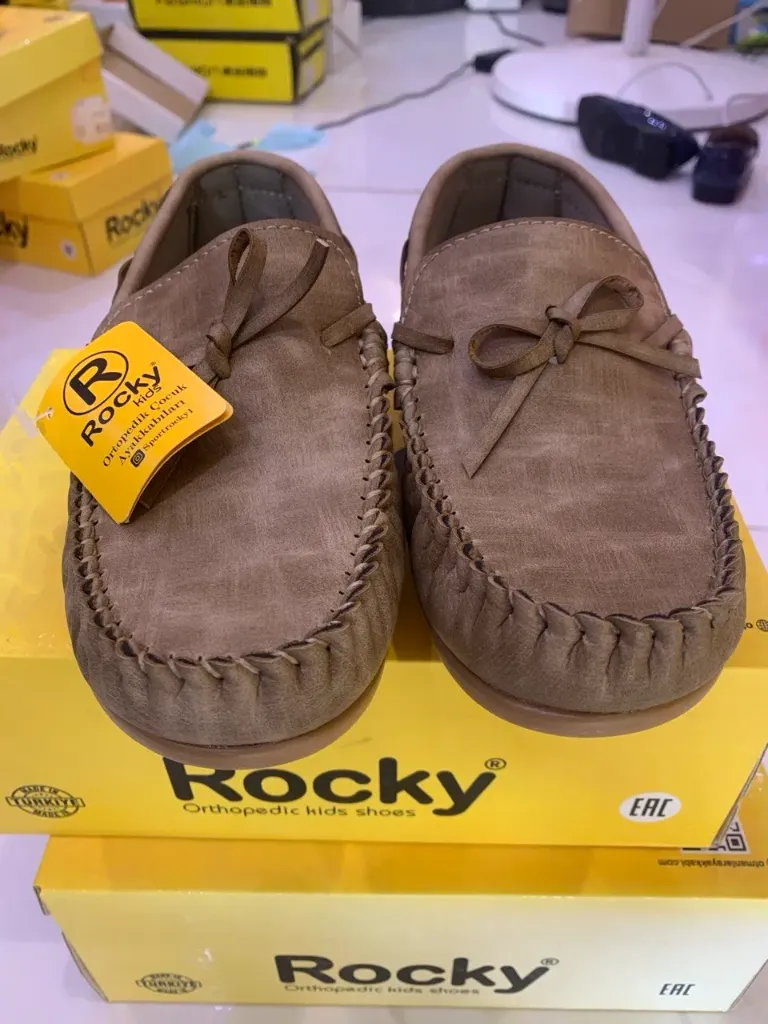 Mocassin Cuir Rocky B.1552-3 34 Marron Beige